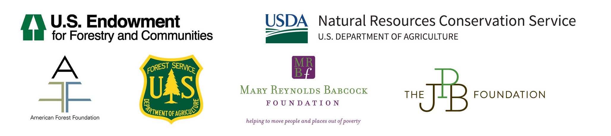 US Endowment, USDA, AFF, USFS, Mary Reynolds Babcock Foundation, JPB Foundation